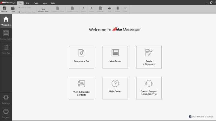 eFax Messenger Interface