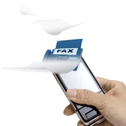 Sending faxes via a smartphone